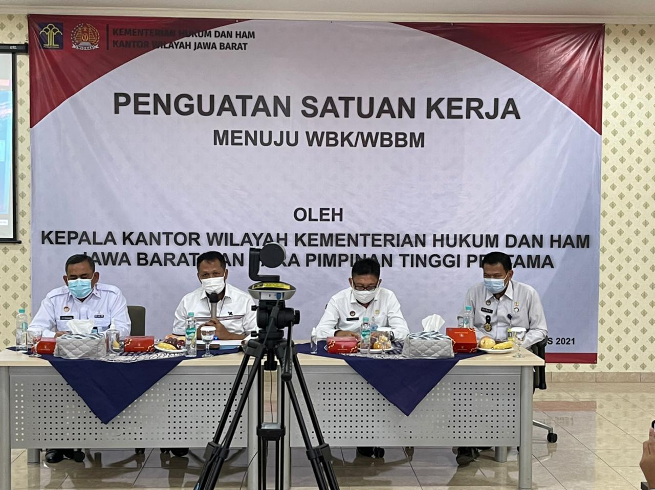 Lapas Cikarang ikuti Pengarahan Kakanwil Jabar Terkait Persiapan RU 2021 Dan POA