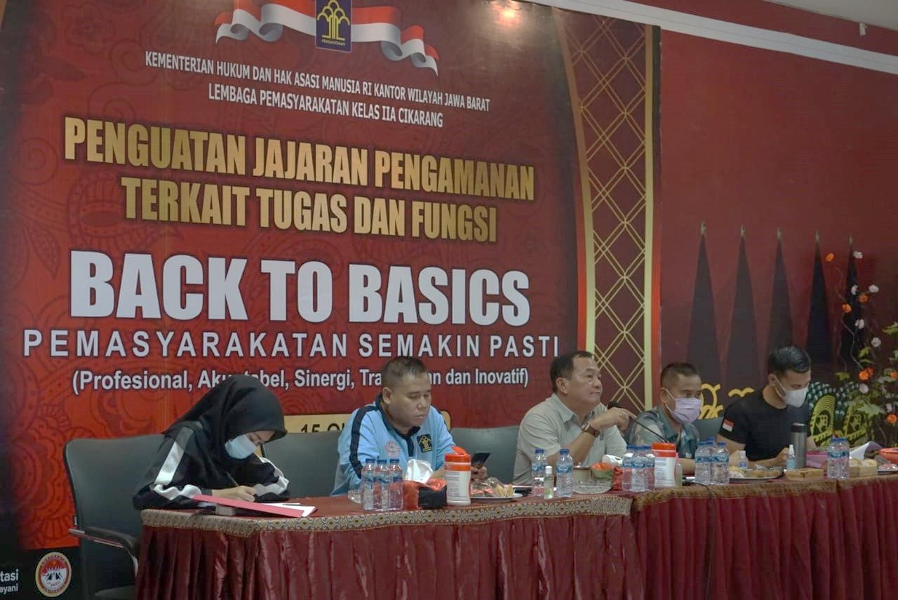 Back To Basics Tugas Fungsi Pemasyarakatan, Kalapas Cikarang Berikan Penguatan Pada Jajaran Pengamanan 