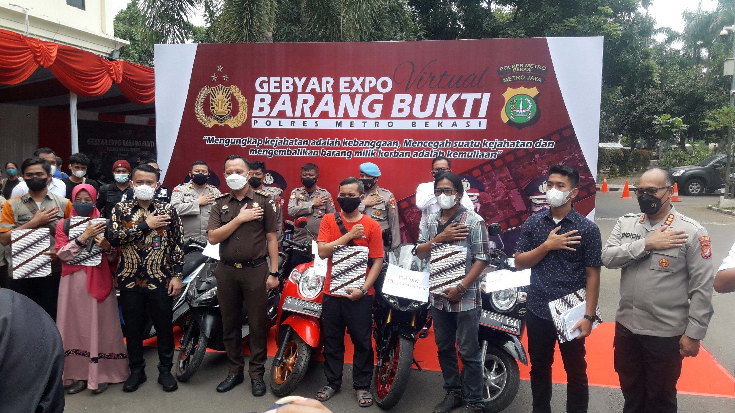 Gebrakan Kapolres Baru Metro Bekasi, Adakan Gebyar Expo Virtual Barang Bukti 2022.