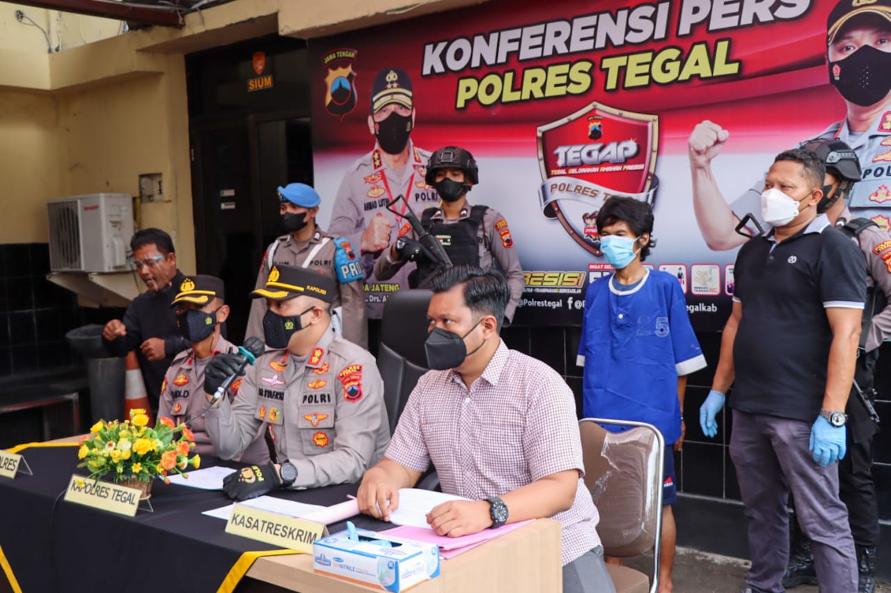 Polres Tegal Ungkap Kasus Mutilasi Seorang Perempuan Di Area Pesawahan Jatibogor Tegal