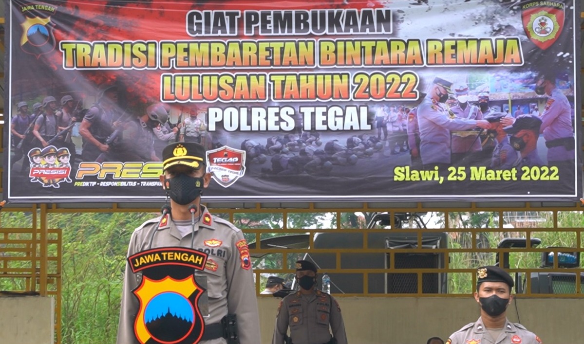 Wakapolres Tegal Pimpin Apel Pembukaan Bina Bina Tradisi Dan Pembaretan Bintara Baru 2022