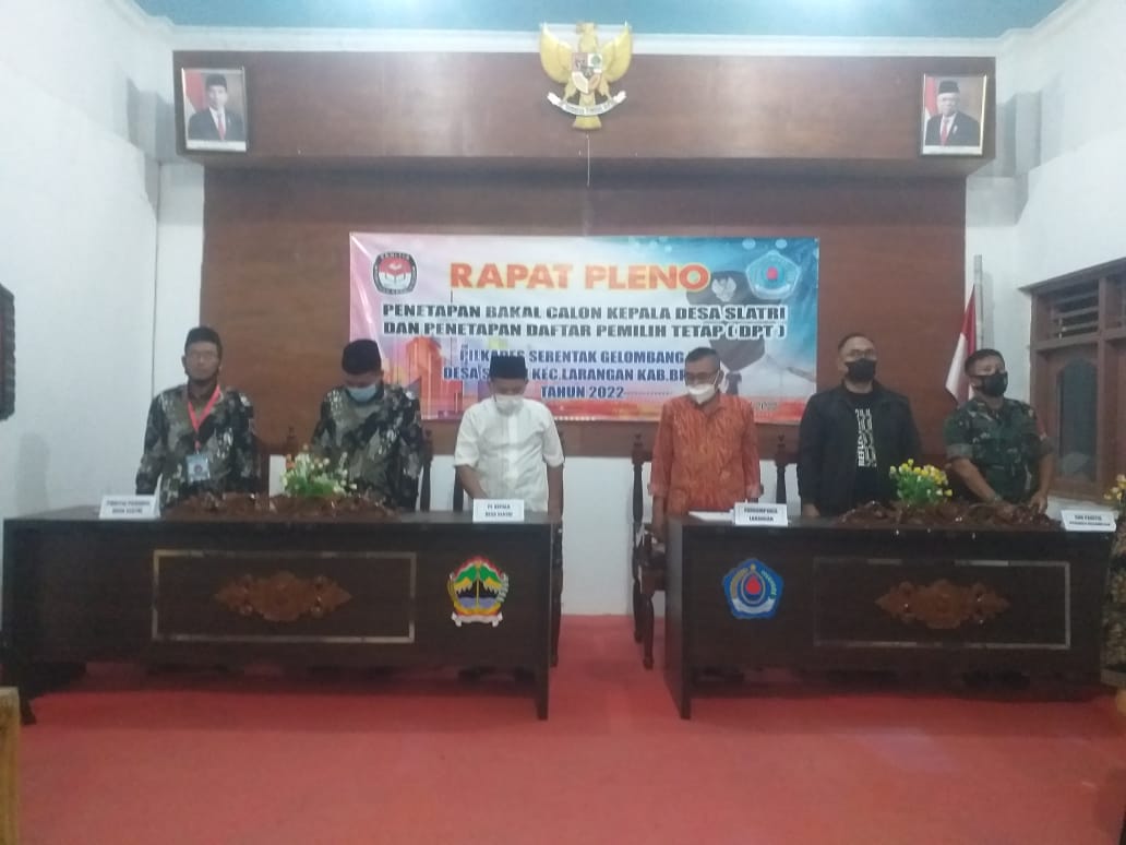 Rapat Pleno Penetapan Bakal Calon Kepala Desa Dan Penetapan DPT Desa Selatri