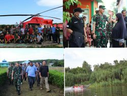 Cegah Karhutlah, Dandim0402/OKI Pantau Wilayah Rawan Terbakar Lewat Udara