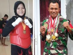 Luar Biasa, Putri Anggota Kodim 0402/OKI Raih Medali Perunggu Kejuaraan Nasional Wushu.