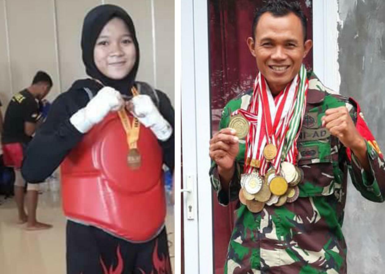 Luar Biasa, Putri Anggota Kodim 0402/OKI Raih Medali Perunggu Kejuaraan Nasional Wushu.