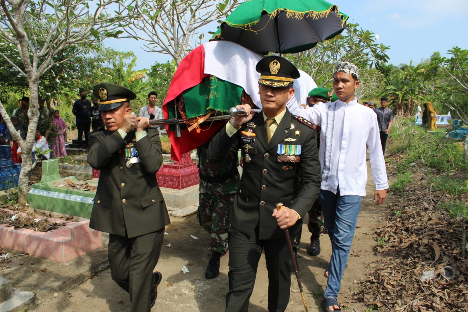 *Dandim 0402 OKI Pimpin Langsung Upacara Pemakaman Janazah Anggota, Tunai Sudah Janji Bhaktimu.*