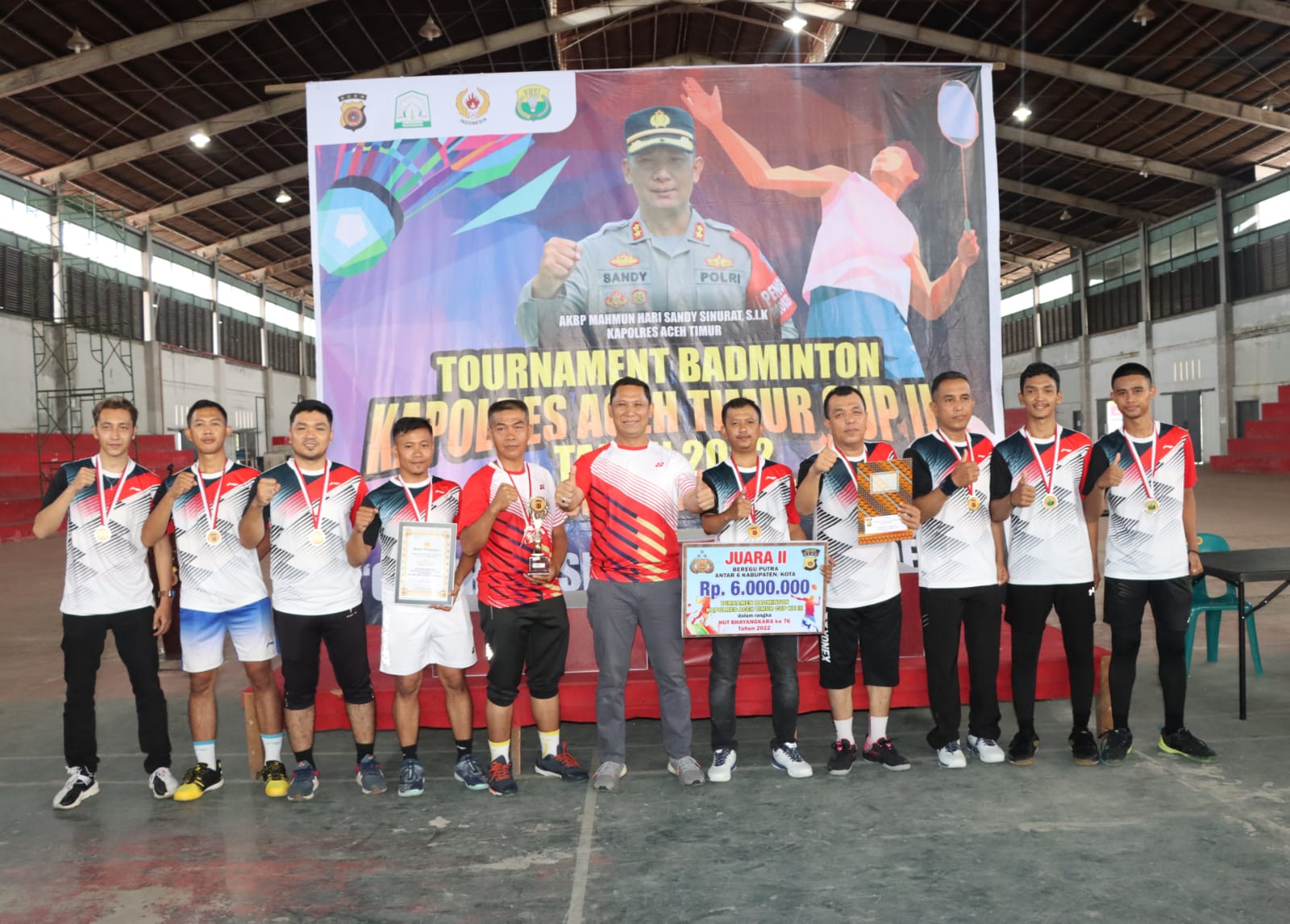 Turnamen Badminton Kapolres Aceh Timur Cup III Berakhir, Berikut Pemenangnya