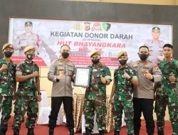 Dalam Rangka HUT Bhayangkara ke 76, Polres Lhokseumawe Gelar Bakti Sosial Donor Darah