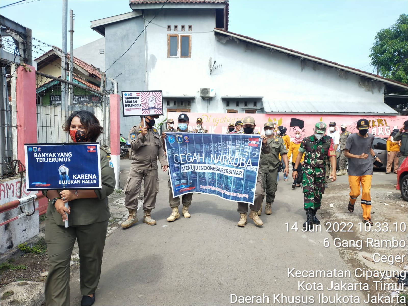 Kegiatan Tiga Pilar Kel. Ceger Bersinergi dalam Penyuluhan Narkoba