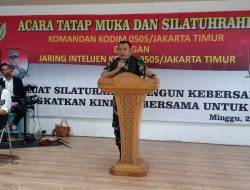 Silaturahmi dan Tatap Muka Dengan Dandim 0505/JT, Bangun Kebersamaan Untuk NKRI