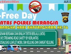 Car Free Day, Dalam Rangka HUT Bhayangkara Ke-76,Polres Merangin Terbuka Untuk Umum