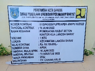 Rekanan CV. CAHAYA ARLIS Kerjakan Rabat Beton Berkualitas