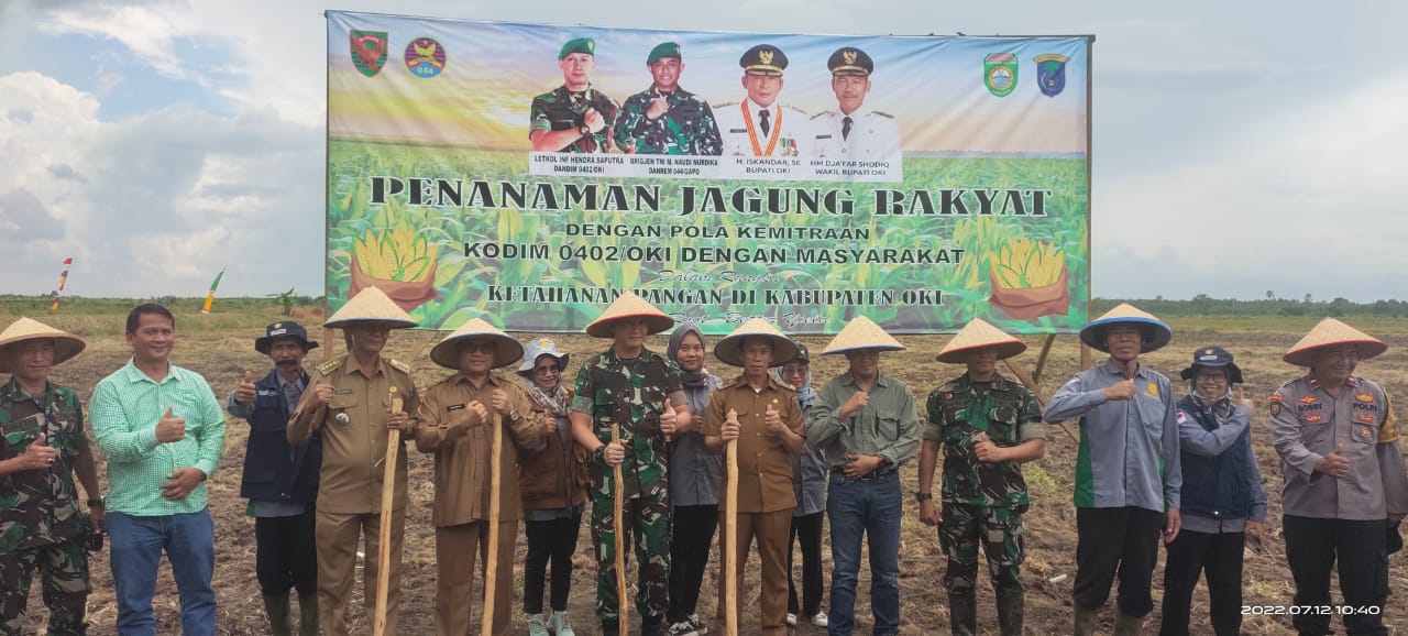 Kodim OKI Dukung Ketahanan Pangan dan Cegah Karhutlah