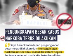 Polri Konsisten Berantas Jaringan Peredaran Narkoba Di Indonesia