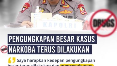 Polri Konsisten Berantas Jaringan Peredaran Narkoba Di Indonesia