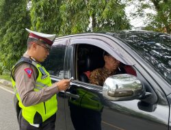 Satlantas Polres Merangin Backup Pemeriksaan Pajak Kendaraan Bermotor.