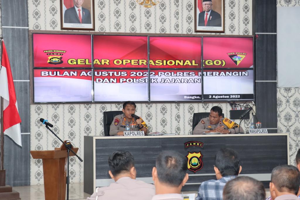 Kapolres Merangin Gelar Operasional Evaluasi Perbulan diMapolres Merangin