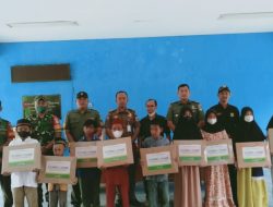 Koramil 06/Cakung Salurkan Bantuan Alat Tulis Sekolah Dari TNI AD dan Yayasan Benih Baik Untuk Anak Yatim