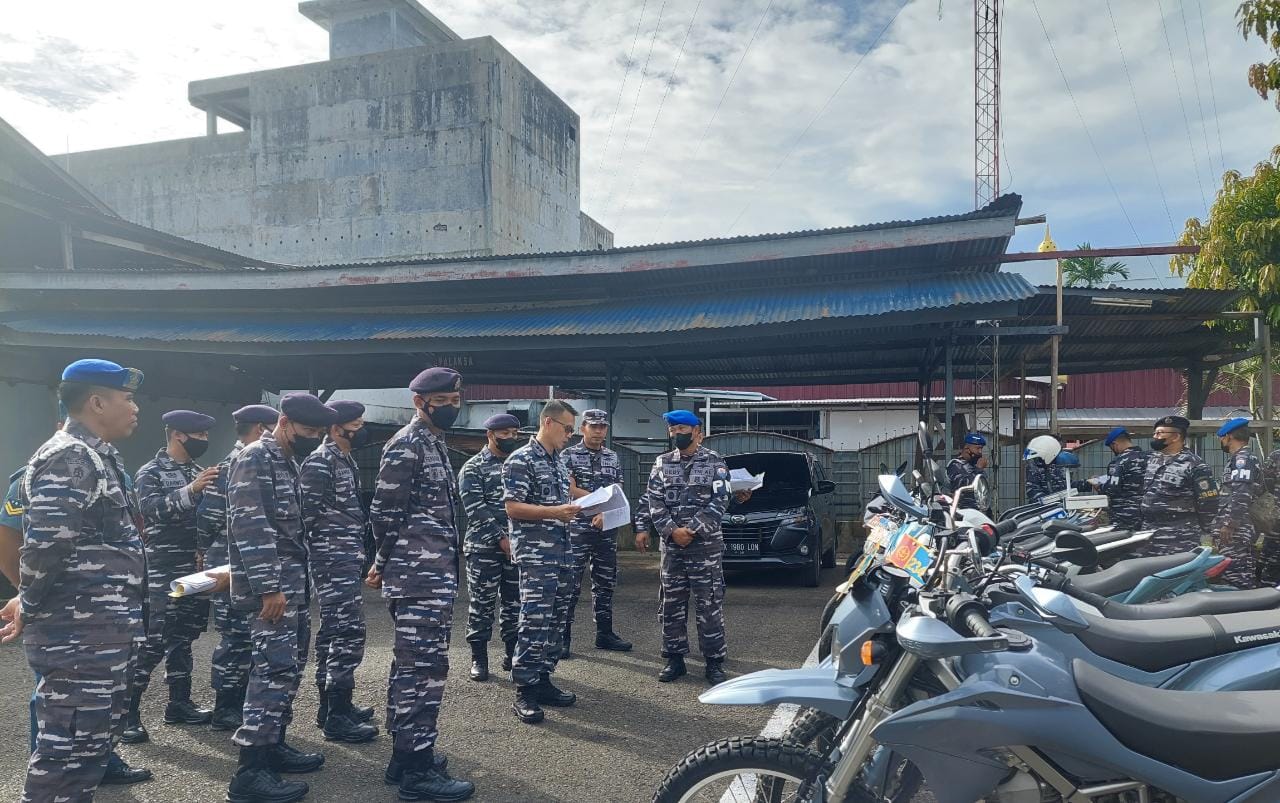 Lanal Sibolga Gelar Pemeriksaan Kendaraan Dinas Untuk Mendukung Pelaksanaan Tugas