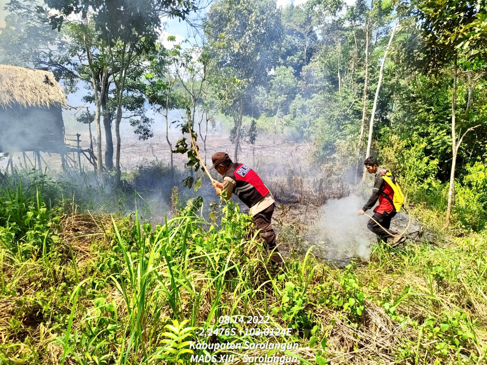 Hotspot Terdeteksi di Wilayah Pauh, Kapolres Perintahkan Kapolsek Pauh Terjun ke Lokasi Titik Api