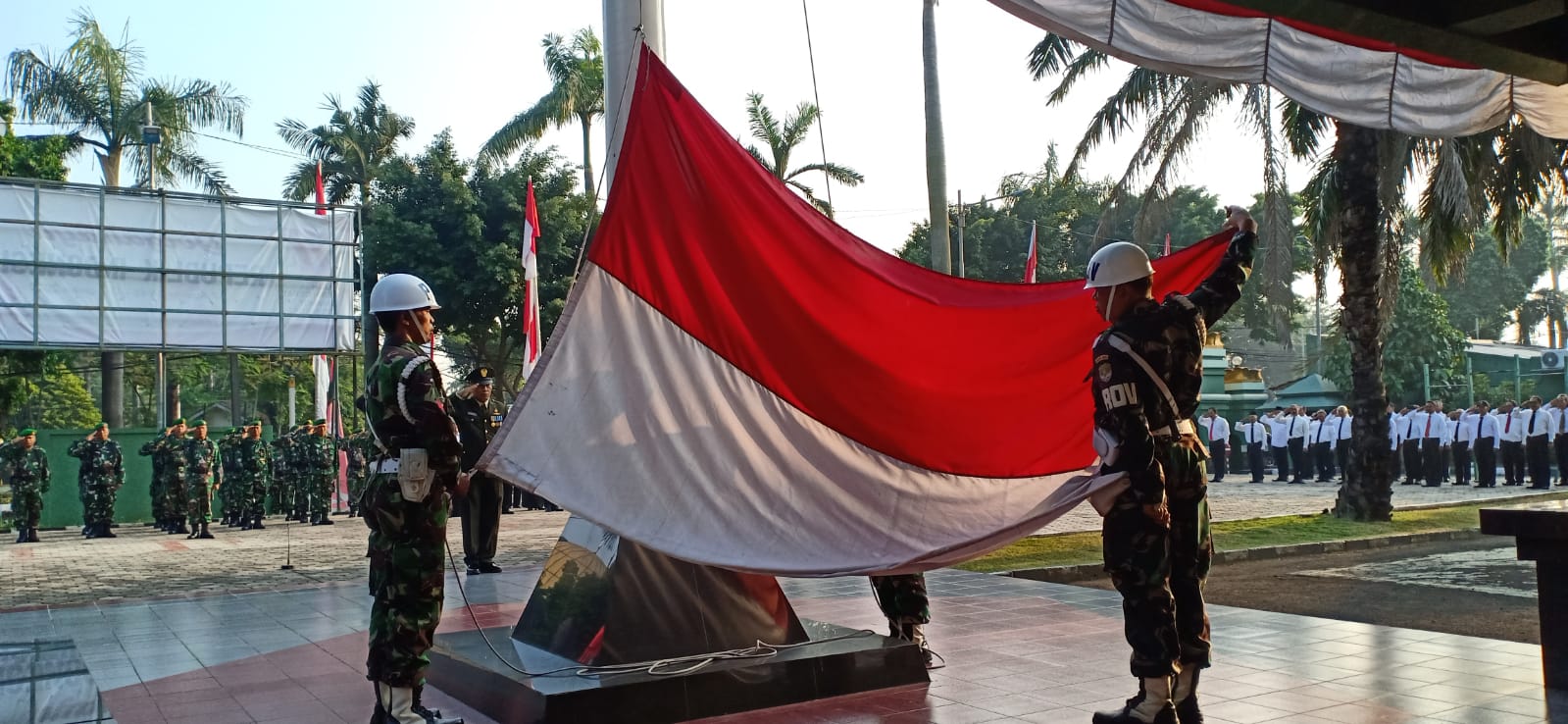 Kodim 0505/Jakarta Timur Gelar Upacara HUT Kemerdekaan RI ke 77