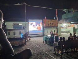 Rayakan HUT RI Ke-77, Satgas Yonif 126/ KC Gelar Nonton Bareng Bersama Anak – Anak Dan Masyarakat Papua Se Distrik Waris