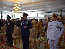 Danlanal Palembang Menghadiri Acara Ramah Tamah dalam rangka HUT RI Ke-77 Provinsi Sumsel