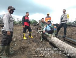 Kapolsek Batin VIII Pimpin Groundcheck Hotspot yang Terpantau pada Dashboard Asap Digital Polda Jambi