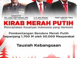 Kirab Merah Putih,Polres Merangin Mari Ujudkan Nilai Nilai Persatuan Di Indonesia