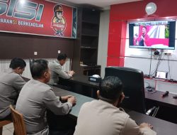 Kirab Merah Putih melalui Zoom,Polres Merangin Mari Ujudkan Nilai Nilai Persatuan Di Indonesia.