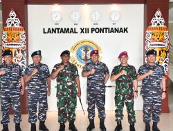 Komandan Lantamal XII Terima Kunjungan Tim Prolit Seskoal Di Mako Lantamal XII