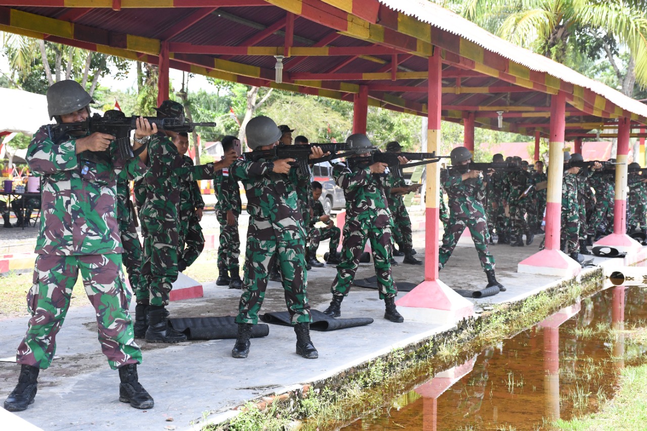 Asah Naluri Tempur Prajurit Lanal TBA Latihan Menembak