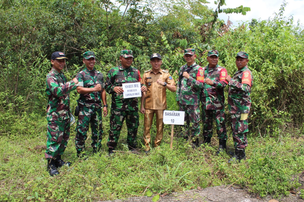 Dandim 0402/OKI tinjau lokasi TMMD di Desa Cahya Maju.