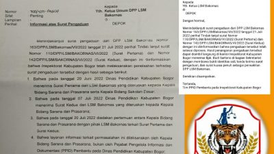 Memalukan, Inspektur Inspektorat Kabupaten Bogor Tidak Dapat Membedakan Mana Surat Klarifikasi dan  PPID