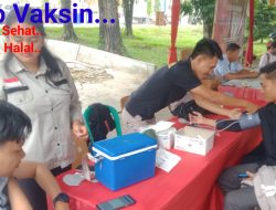 Sat Intelkam dan Sat Binmas Polres Merangin Laksanakan Percepatan Vaksin.