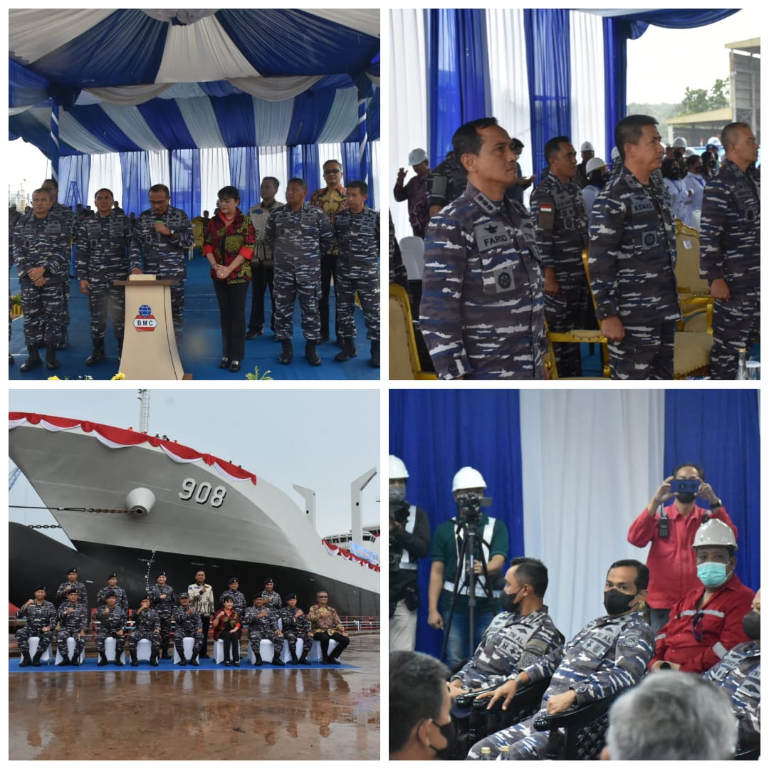 Danlanal Batam Hadiri Launching Ceremony Kapal BCM Di PT. Batamec