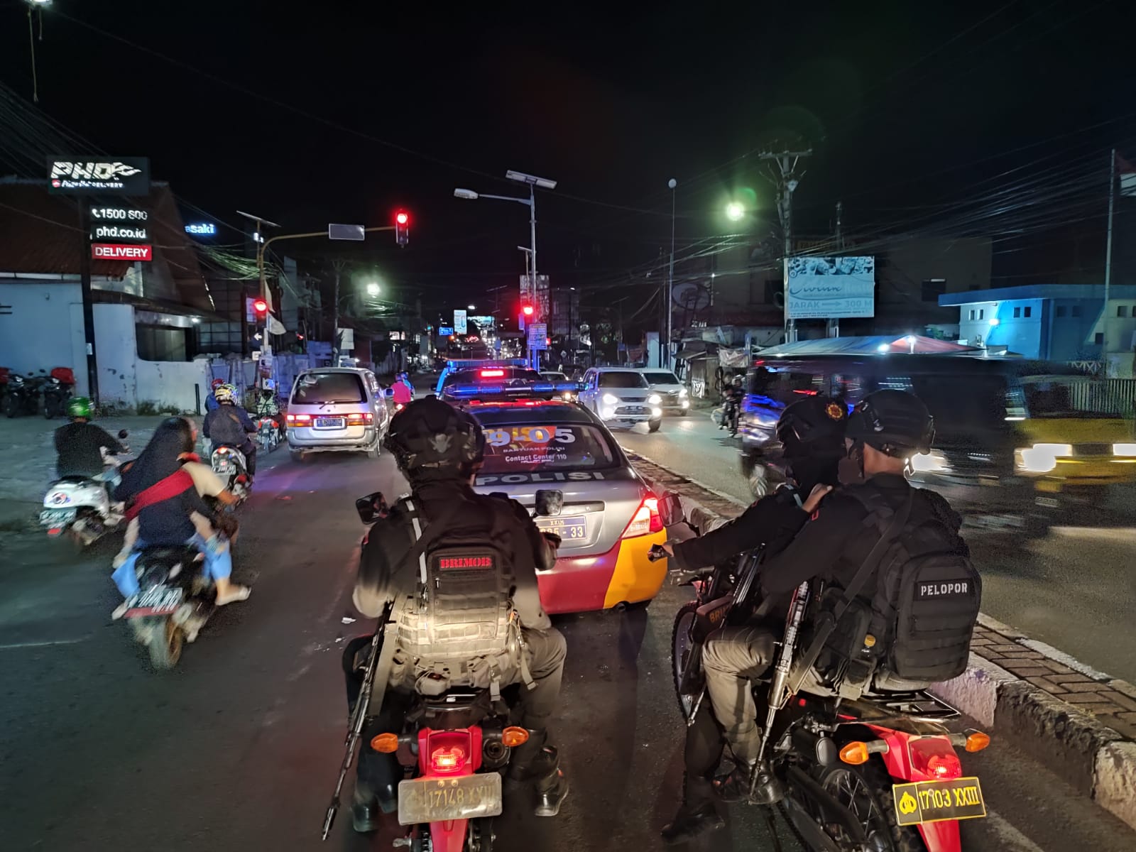 Jaga Kamtibmas kondusif, satbrimob Polda Banten lakukan patroli gabungan