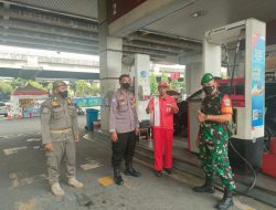 Babinsa Koramil 01/Jatinegara Bersama Tiga Pilar Patroli SPBU