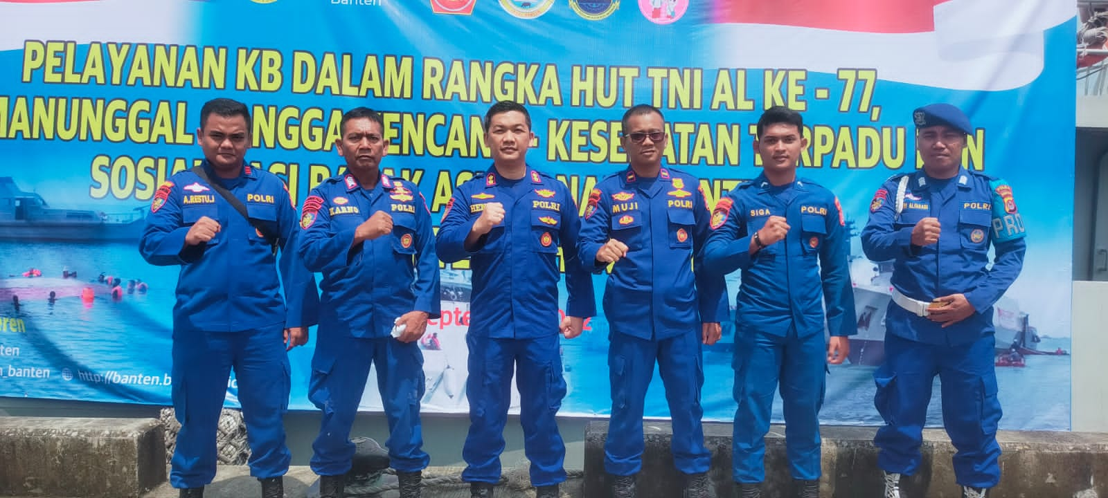 Ditpolairud Polda Banten Ikuti Donor Darah di Pangkalan Angkatan Laut Banten