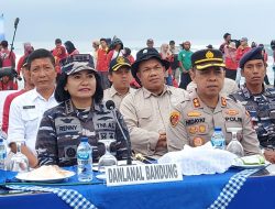 Sambut HUT Ke-77 TNI AL Lanal Bandung Gelar Gerakan Nasional Laut Bersih Tahun 2022 Secara Serentak