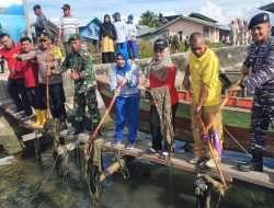 Pangkalan TNI AL Simeulue Laksanakan Gerakan Nasional Laut Bersih Tahun 2022 Dalam Rangka HUT TNI AL Ke-77