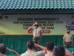 Dandim 0808/Blitar Pimpin Upacara Peringatan Hari Olahraga Nasional XXXIX Tahun 2022