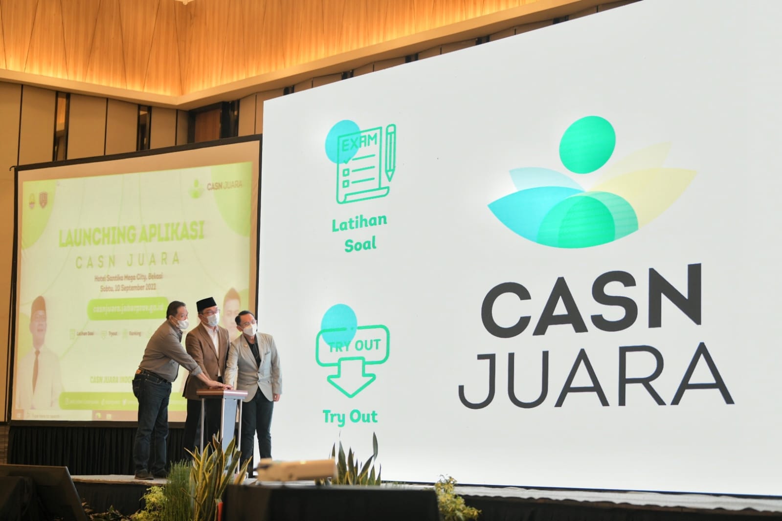 APLIKASI,Ridwan Kamil Luncurkan Tryout CASN Juara Sarana Pembelajaran untuk Seleksi Calon ASN