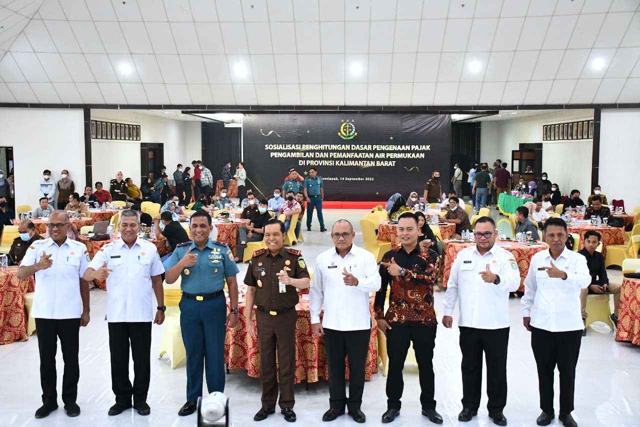 Danlantamal XII Hadiri Sosialisasi Perhitungan Dasar Pengenaan Pajak, Pengambilan dan Pemanfaatan Air Permukaan Di Provinsi Kalbar