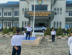 Guyup..Komandan dan Prajurit Lanal Batam Olahraga Bareng Jelang Relokasi