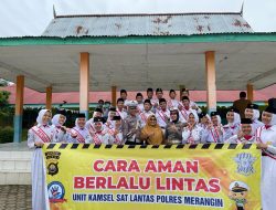 Satlantas Polres Merangin, Sampaikan Cara Aman Ke Sekolah di SMPN-4 Merangin