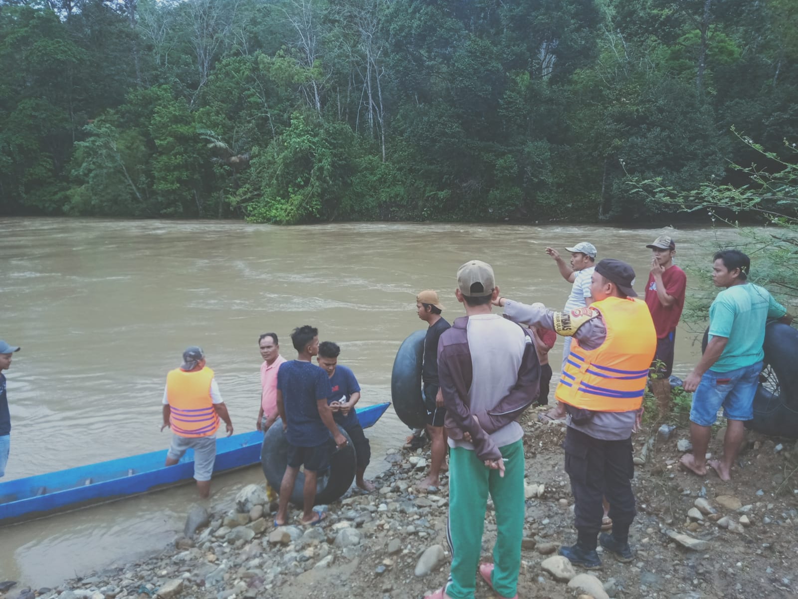 Warga Tenggelam di Desa Sei Tabir Kec. Tabir Barat.