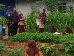 Babinpotmar Lanal Sabang Kenalkan Kebun Basyarah Ketahanan Pangan Kepada Siswa SDN 1 Sabang