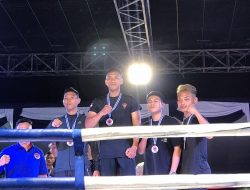 Kejurda Kickboxing Piala Walikota Serang 2022, Personel Satbrimob Polda Banten Meraih Juara Emas