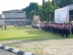 Sikap Apel Pagi Pertama Kabag Ops. Kompol. Agus Saleh Tekankan Disiplin Personil.